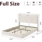 Struttura letto sospesa, Letto a piattaforma imbottito, Testiera e design con bottoni trapuntati, Supporto con doghe in metallo, Non è necessario il box spring