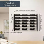 Moderno Portabottiglie da Parete in Metallo per 18 Bottiglie, Organizer per Bar di Casa, Cucina