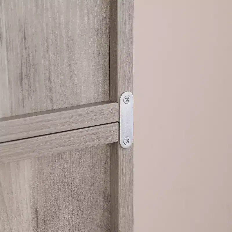 Scaffale regolabile a 7 ripiani con armadietti superiori e inferiori staccabili, design a bordo ondulato, per soggiorno o ufficio domestico