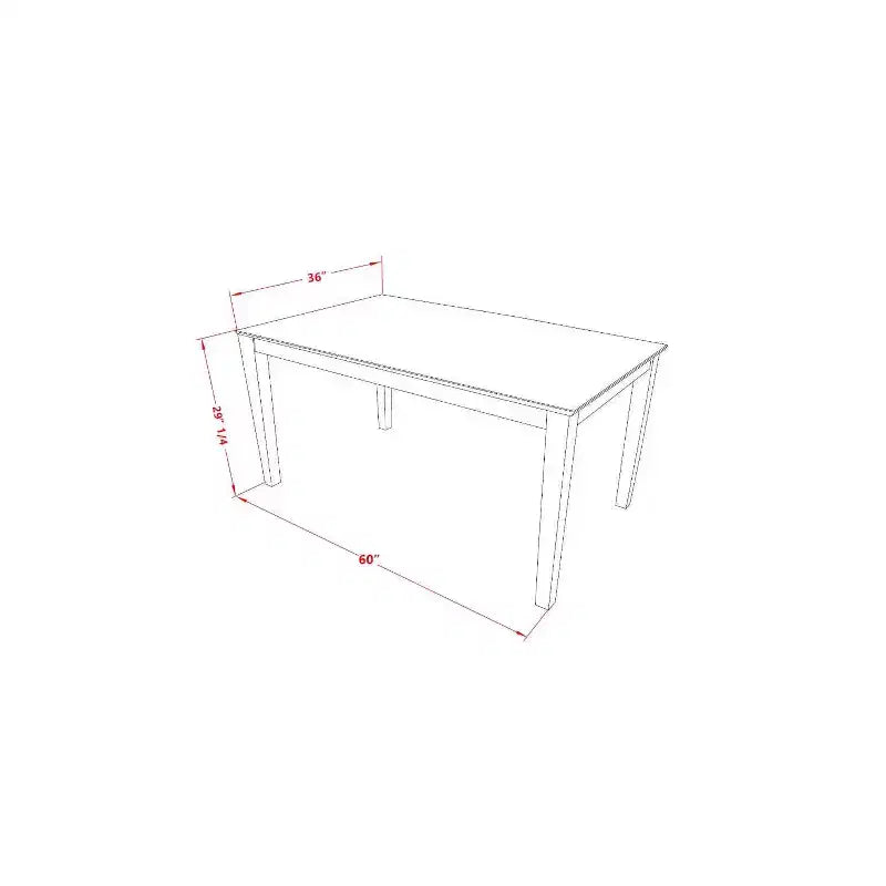Set da pranzo rettangolare - Set da 7 pezzi con tavolo e sedie - Finitura bianco lino