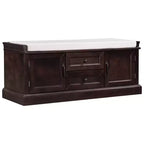 Panca Contenitore in Legno, Panca Contenitore da Ingresso con Cassetti e Ante, Panca Portascarpe da Foyer con Cuscino Rimovibile per Ingresso, Camera da Letto, Soggiorno