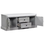 Panca Contenitore in Legno, Panca Contenitore da Ingresso con Cassetti e Ante, Panca Portascarpe da Foyer con Cuscino Rimovibile per Ingresso, Camera da Letto, Soggiorno