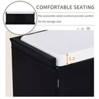 Panca Contenitore in Legno, Panca Contenitore da Ingresso con Cassetti e Ante, Panca Portascarpe da Foyer con Cuscino Rimovibile per Ingresso, Camera da Letto, Soggiorno