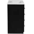 Mobile bagno 76 cm con lavabo, Mobiletto bagno con cassetti, Mobiletto bagno con lavabo singolo e ante con chiusura ammortizzata