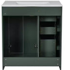 Mobile bagno 76 cm con lavabo, Mobiletto bagno con cassetti, Mobiletto bagno con lavabo singolo e ante con chiusura ammortizzata