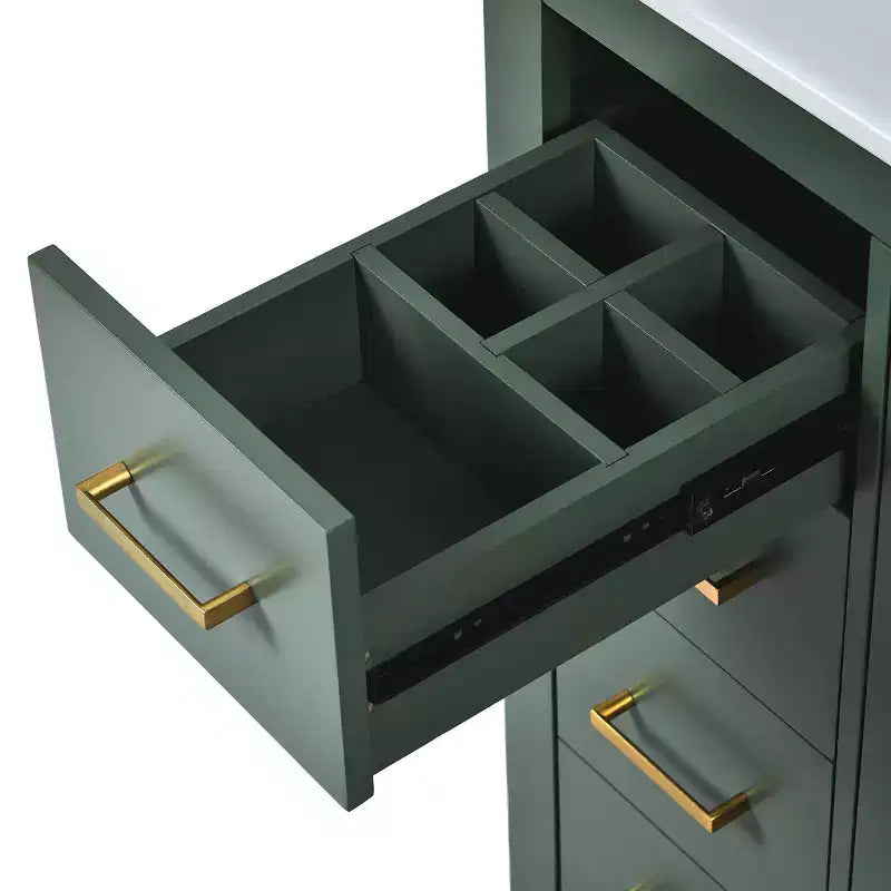 Mobile bagno 76 cm con lavabo, Mobiletto bagno con cassetti, Mobiletto bagno con lavabo singolo e ante con chiusura ammortizzata