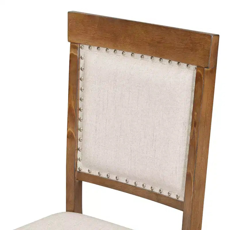 Set Tavolo da Pranzo per 4 Persone in Stile Rustico, Tavolo da Pranzo Rotondo Allungabile in Legno e 4 Sedie Imbottite, Set da Pranzo Retrò per Cucina