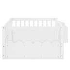 Struttura letto Montessori in legno Twin/Full/King con sponda rialzata e libreria, letto a basso profilo per bambini