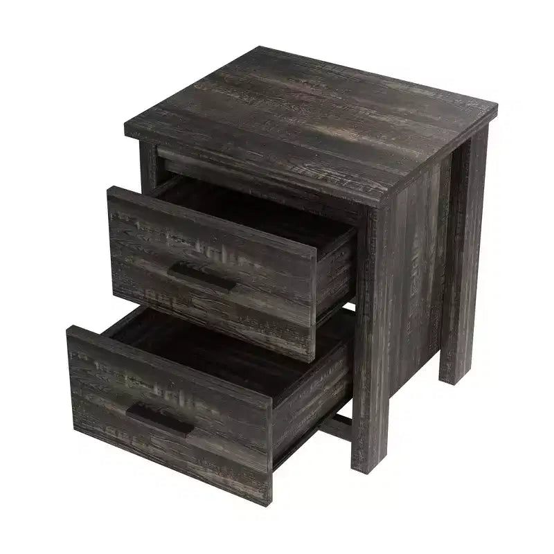 Set 4 pezzi per camera da letto, letto matrimoniale con testiera contenitore, 2 comodini e 1 cassettiera
