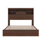 Set 4 pezzi per camera da letto, letto matrimoniale con testiera contenitore, 2 comodini e 1 cassettiera