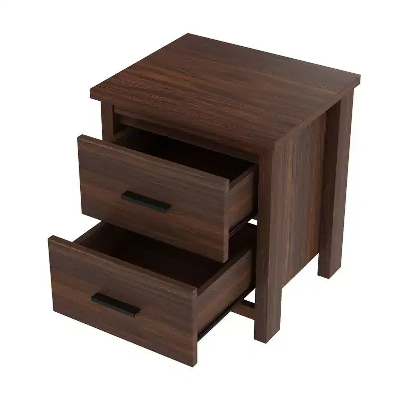 Set 4 pezzi per camera da letto, letto matrimoniale con testiera contenitore, 2 comodini e 1 cassettiera