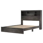 Set 4 pezzi per camera da letto, letto matrimoniale con testiera contenitore, 2 comodini e 1 cassettiera