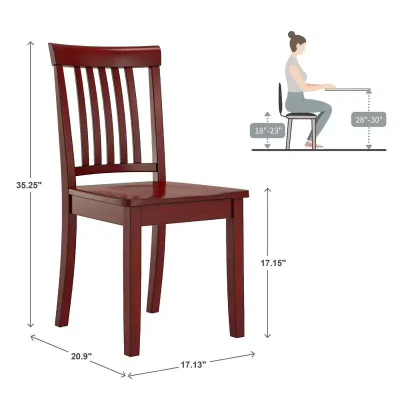 Sedie da pranzo Lexington Mission Back in legno (set di 2)