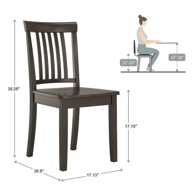 Sedie da pranzo Lexington Mission Back in legno (set di 2)