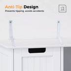 Mobiletto contenitore a 4 cassetti autoportante con ripiano aperto, armadietto da pavimento in legno per ingresso, bagno, camera da letto e soggiorno