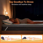 Topper per Letto Singolo (Twin Size) per Alleviare il Mal di Schiena, Spessore 7,5 cm, Schiuma Extra Rigida ad Alta Densità con Fondo Antiscivolo e Fodera Rimovibile Lavabile