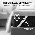 Topper per Letto Singolo (Twin Size) per Alleviare il Mal di Schiena, Spessore 7,5 cm, Schiuma Extra Rigida ad Alta Densità con Fondo Antiscivolo e Fodera Rimovibile Lavabile