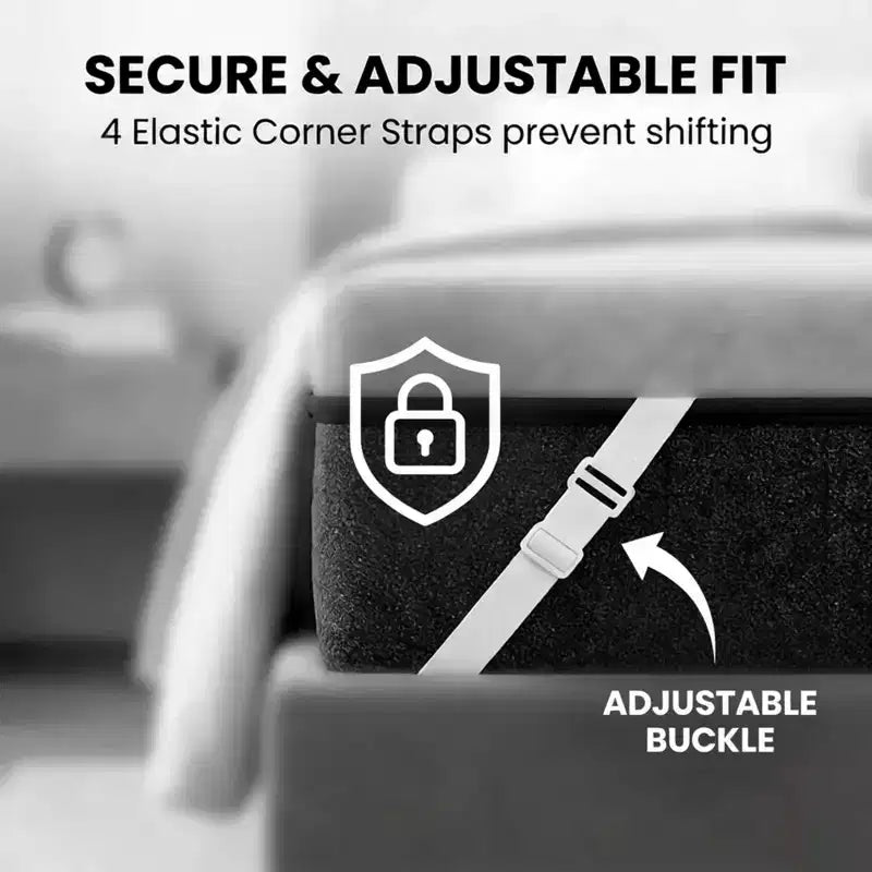 Topper per Letto Singolo (Twin Size) per Alleviare il Mal di Schiena, Spessore 7,5 cm, Schiuma Extra Rigida ad Alta Densità con Fondo Antiscivolo e Fodera Rimovibile Lavabile