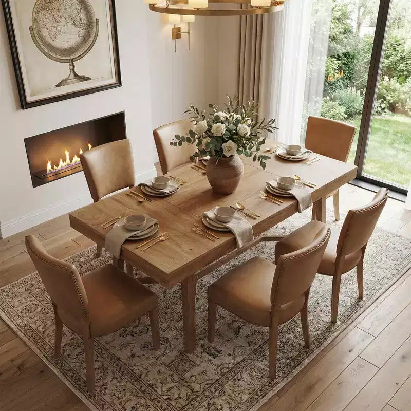 Tavolo da pranzo rustico da 70,9" per fattoria, tavolo da cucina per 6-8 persone, tavolo in MDF con capacità di 300 libbre, multifunzionale per uso domestico, ufficio e conferenze