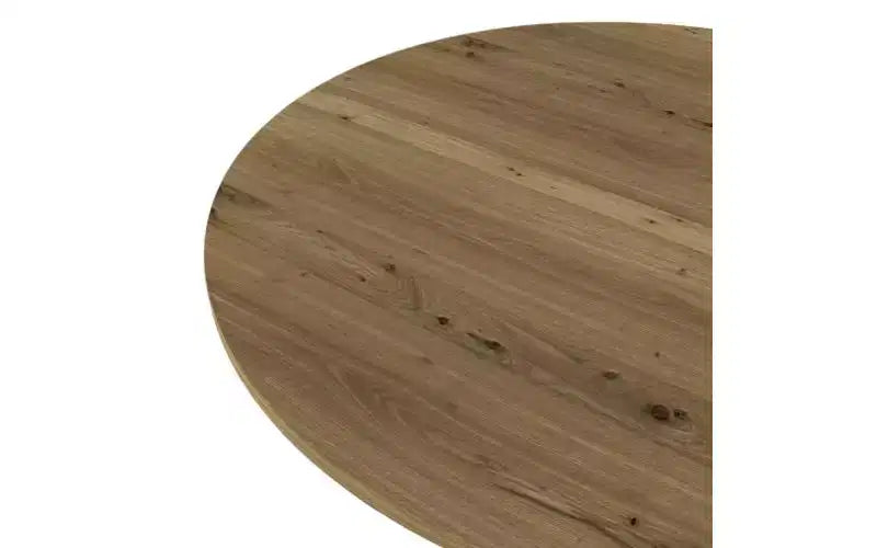 Tavolo da pranzo rotondo da 35,43 pollici, piccolo tavolo da cucina circolare con gambe in metallo nero per 2-4 persone, tavolo da pranzo moderno, marrone (solo tavolo)