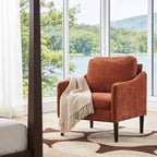 Sedia laterale moderna, comoda sedia da lettura in tessuto ciniglia per adulti, poltrona curva, poltrona moderna singola a nuvola
