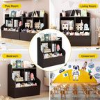 Libreria per Bambini a 3 Ripiani e Organizer per Giocattoli  Scomparti Multipli, Angoli Arrotondati a Prova di Bambino, Facile Montaggio  Scaffale Portaoggetti Ideale per la Scuola Materna