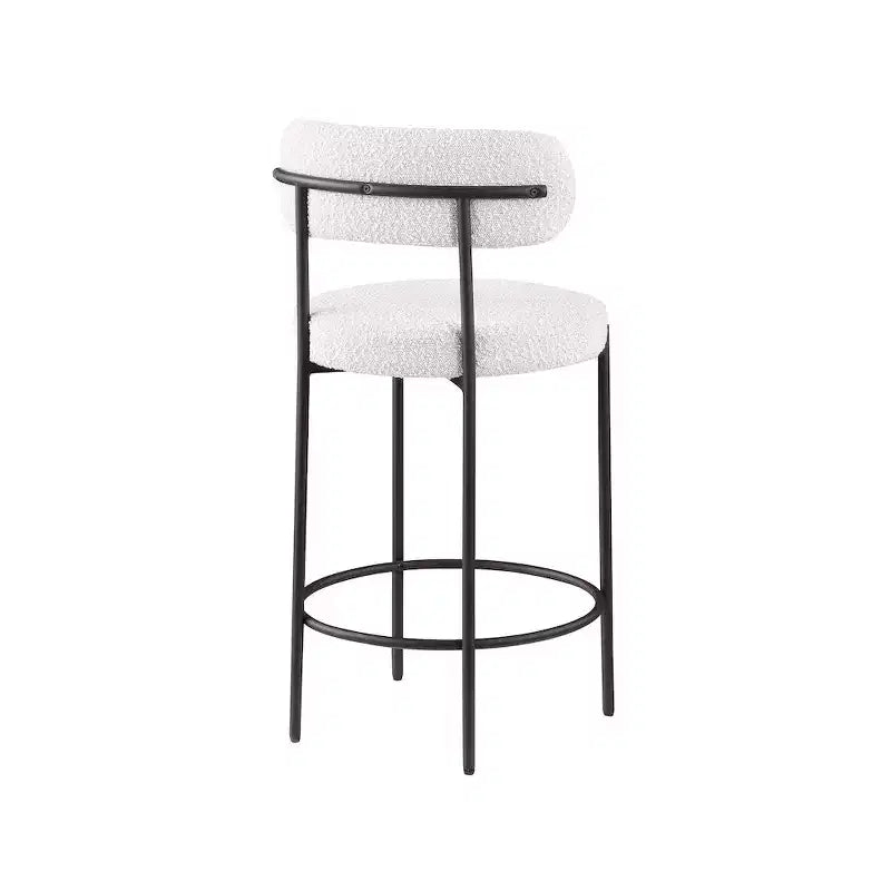 Sgabello Beacon in tessuto bouclé, set da 2