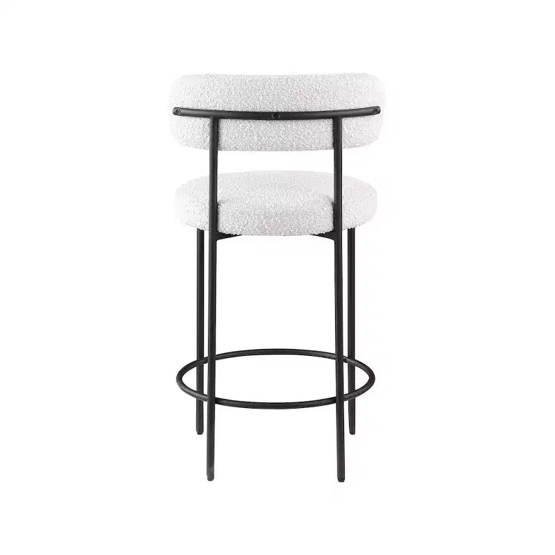 Sgabello Beacon in tessuto bouclé, set da 2