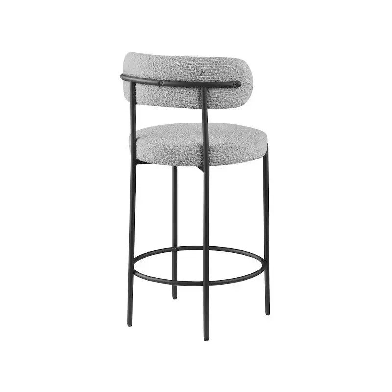 Sgabello Beacon in tessuto bouclé, set da 2