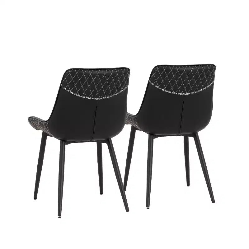 Set di 2 sedie da pranzo Elder nere