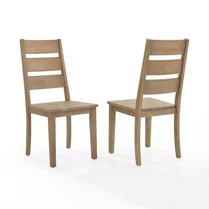 2 sedie Joanna con schienale a pioli marrone rustico