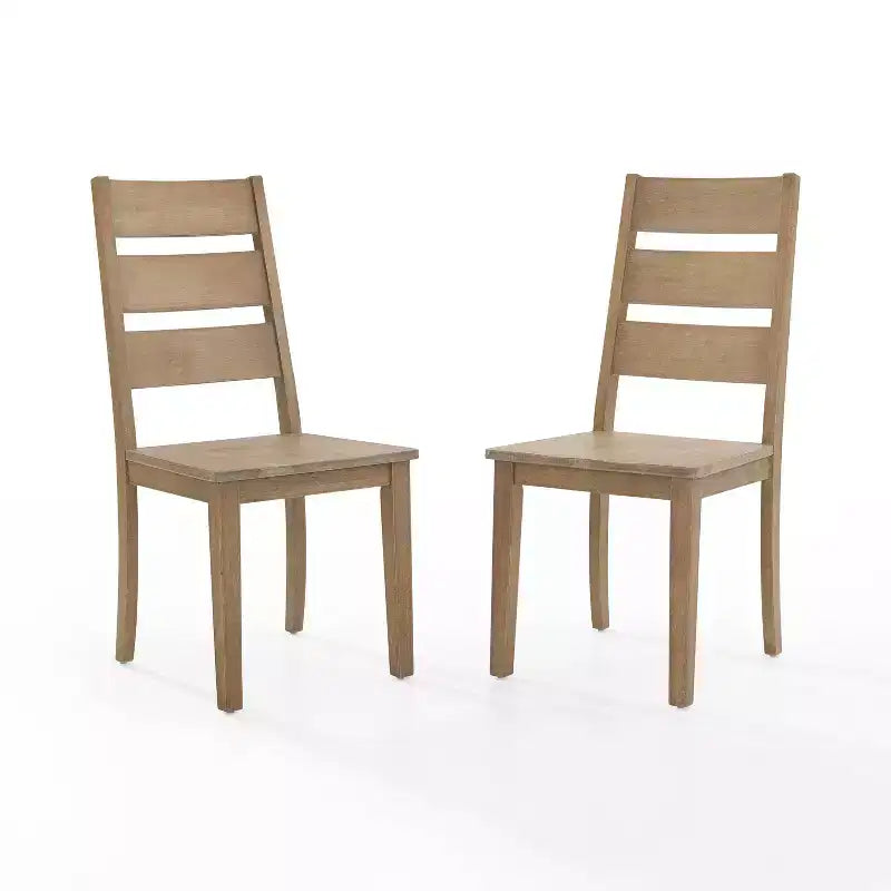 2 sedie Joanna con schienale a pioli marrone rustico