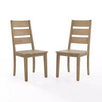 2 sedie Joanna con schienale a pioli marrone rustico