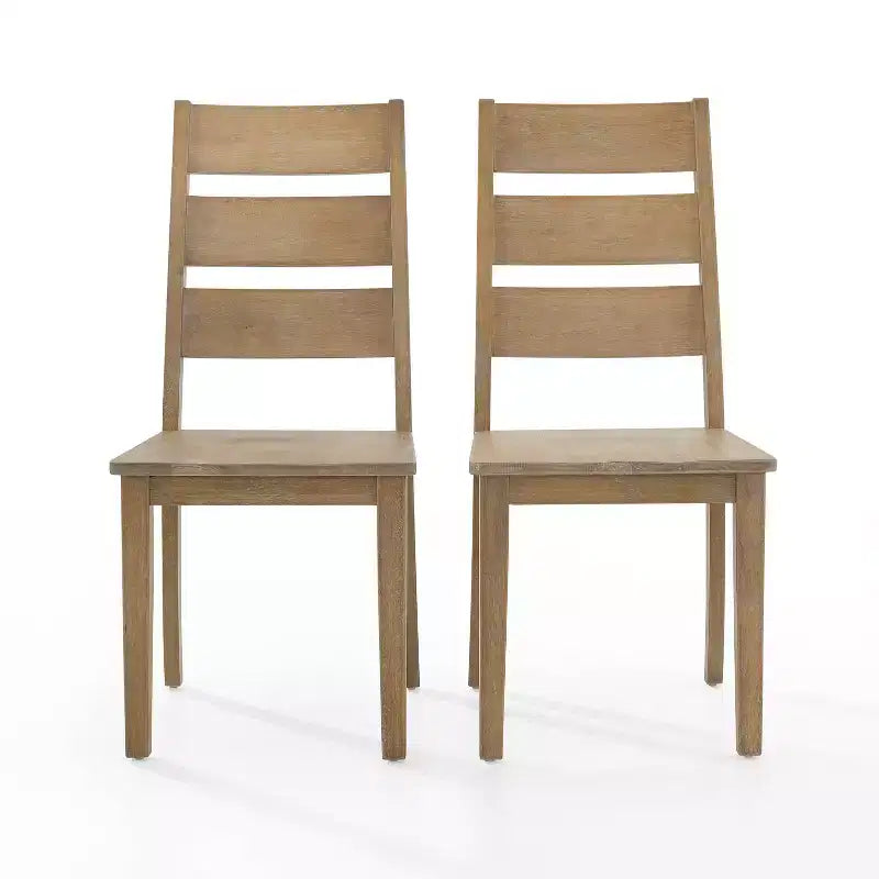 2 sedie Joanna con schienale a pioli marrone rustico