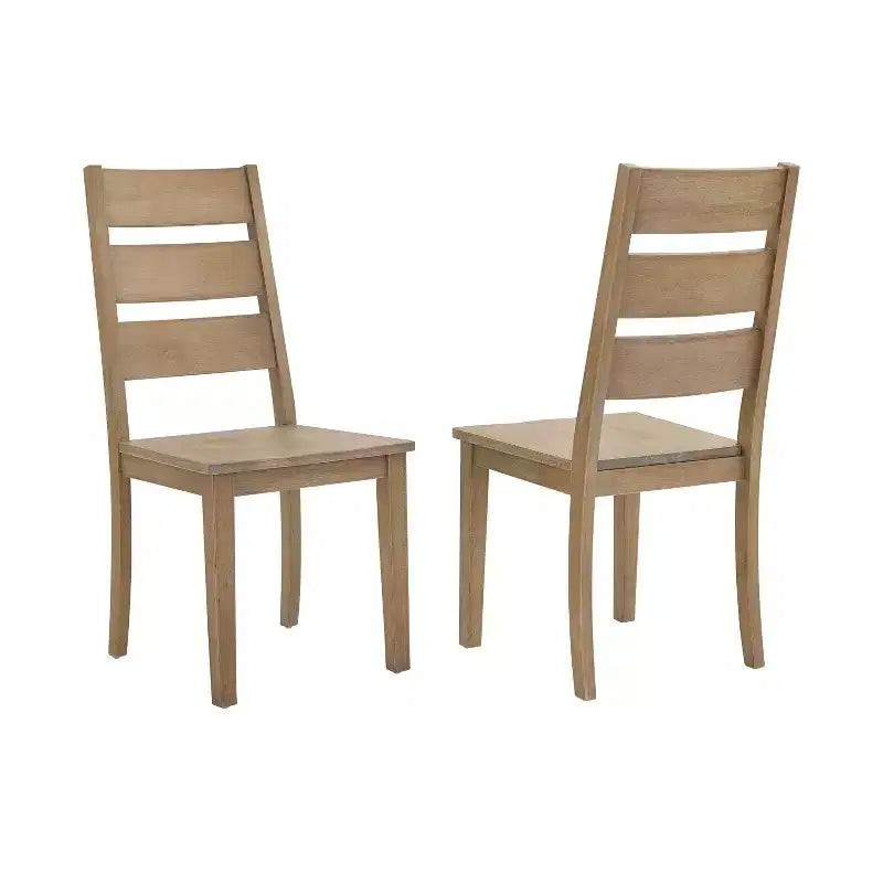 2 sedie Joanna con schienale a pioli marrone rustico