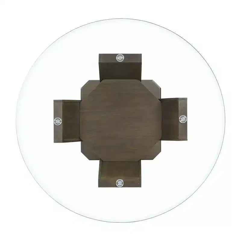 Tavolo da pranzo Simms Round ad altezza standard noce