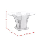Tavolo da pranzo Simms Round ad altezza standard noce