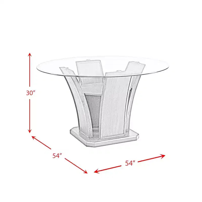 Tavolo da pranzo Simms Round ad altezza standard noce