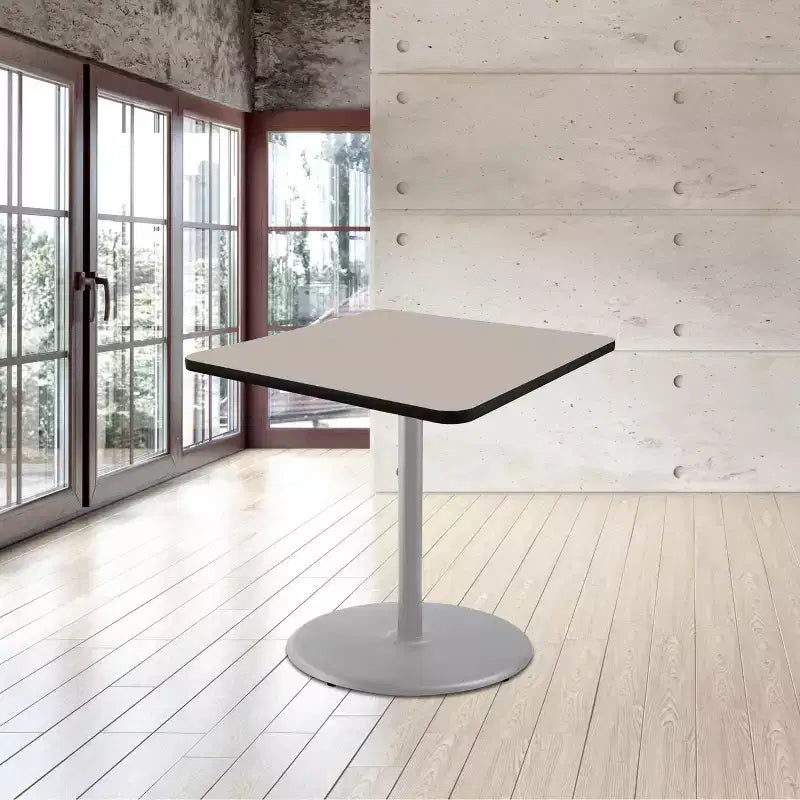 Tavolo da pranzo quadrato 36" Bennet Collection grigio/grigio nebulosa