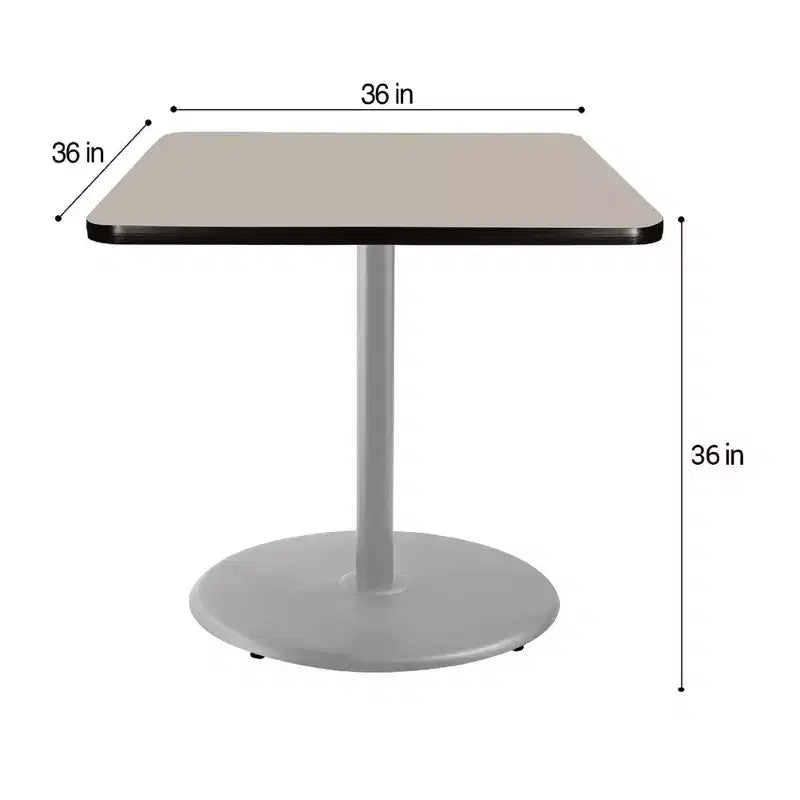 Tavolo da pranzo quadrato 36" Bennet Collection grigio/grigio nebulosa