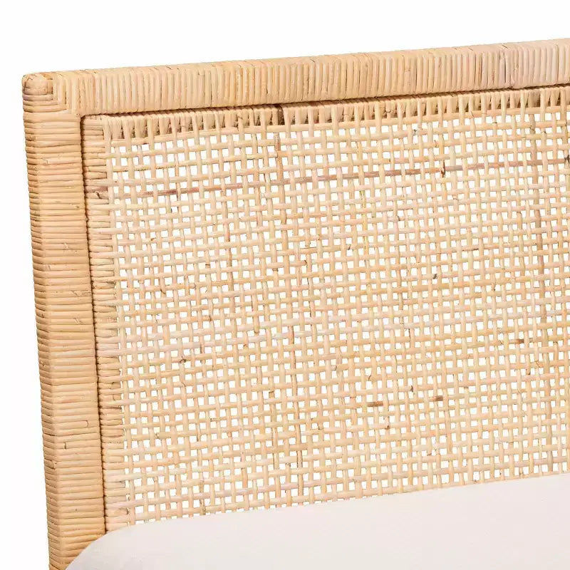 Set Divanetto 2 pezzi in Rattan Kalimantan Miele Chiaro/Bianco: Rivestimento in Poliestere, Struttura in Compensato