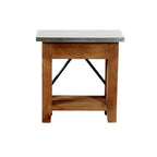 Tavolino d'appoggio in legno con ripiano: Stile industriale moderno, Struttura in legno massello