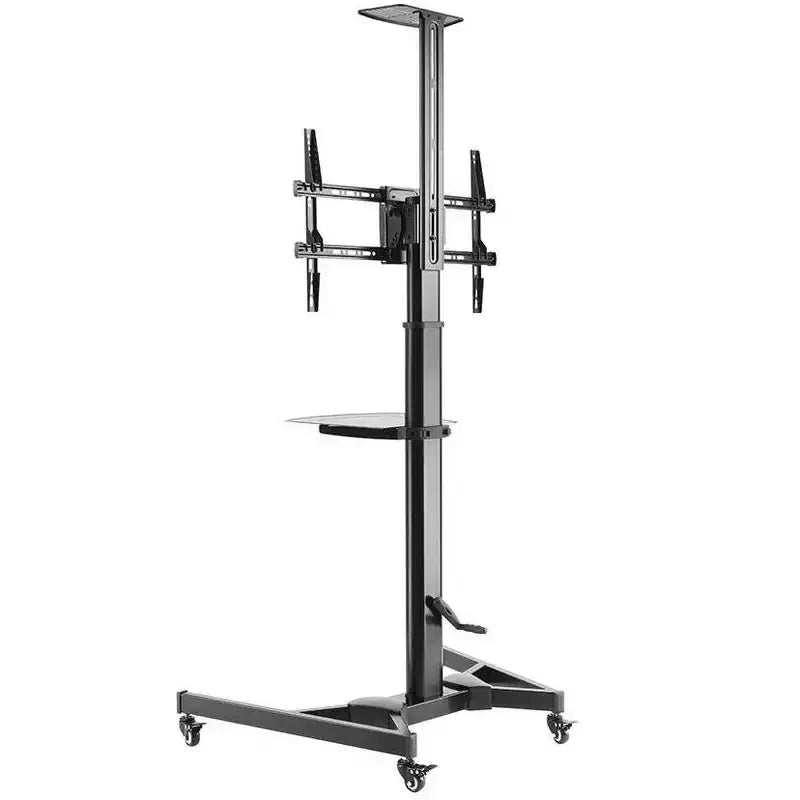 Carrello porta TV di qualità superiore regolabile in altezza per schermi da 37 a 70 pollici, capacità max 50 kg con rotazione da verticale a orizzontale, regolazione altezza a manovella