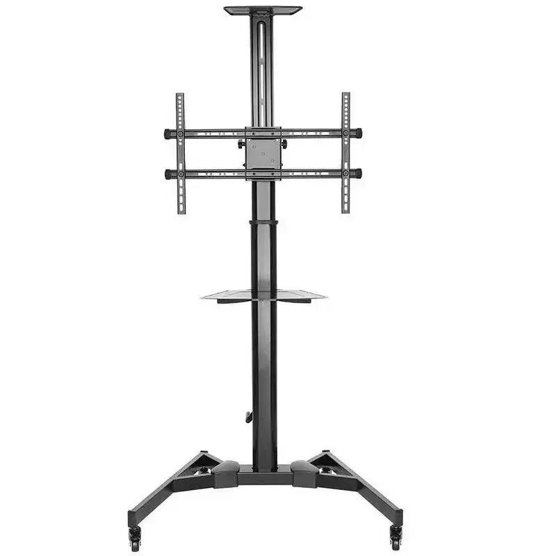 Carrello porta TV di qualità superiore regolabile in altezza per schermi da 37 a 70 pollici, capacità max 50 kg con rotazione da verticale a orizzontale, regolazione altezza a manovella
