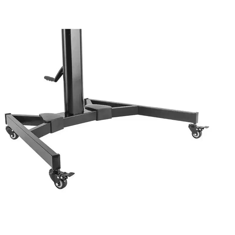 Carrello porta TV di qualità superiore regolabile in altezza per schermi da 37 a 70 pollici, capacità max 50 kg con rotazione da verticale a orizzontale, regolazione altezza a manovella