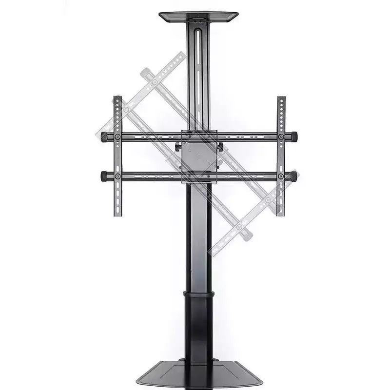 Carrello porta TV di qualità superiore regolabile in altezza per schermi da 37 a 70 pollici, capacità max 50 kg con rotazione da verticale a orizzontale, regolazione altezza a manovella