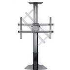 Carrello porta TV di qualità superiore regolabile in altezza per schermi da 37 a 70 pollici, capacità max 50 kg con rotazione da verticale a orizzontale, regolazione altezza a manovella