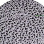 Pouf rotondo poggiapiedi ottomano - Grigio chiaro