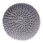 Pouf rotondo poggiapiedi ottomano - Grigio chiaro