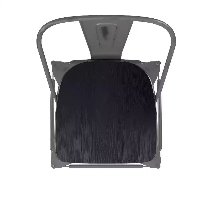 Sgabello da interno Lincoln da 24" ad altezza bancone con schienale e sedile in legno di poliresina